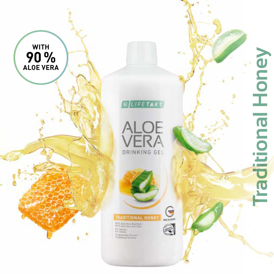 Aloe Vera Drinking Gel Traditional with Honey 3 Bottles x 1000ml