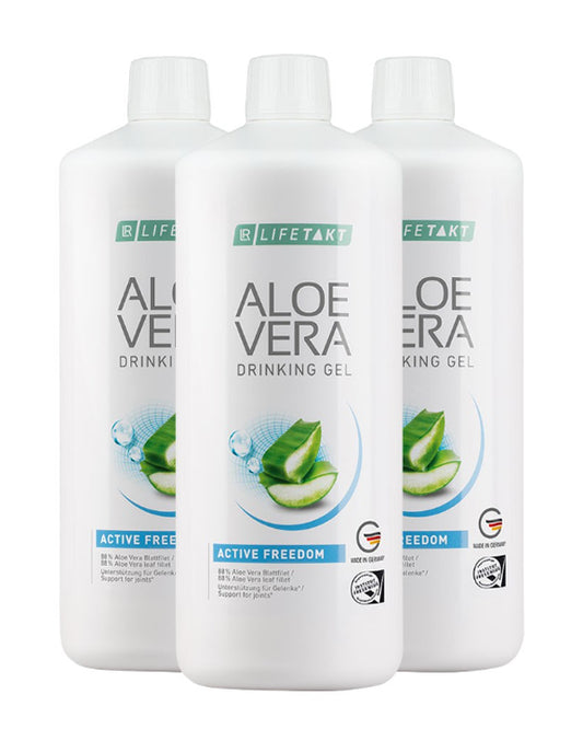 Aloe Vera Drinking Gel Active Freedom 3 Bottles x 1000ml