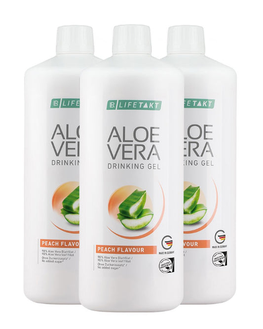 Aloe Vera Drinking Gel Peach 3 Bottles x 1000ml